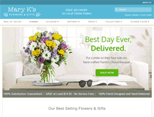 Tablet Screenshot of marykflowers.com